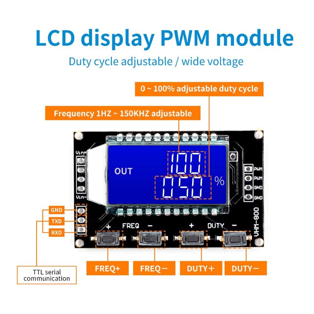 Adjustable PWM Pulse Frequency 1/2/3Way Signal Generator Module Duty Cycle 