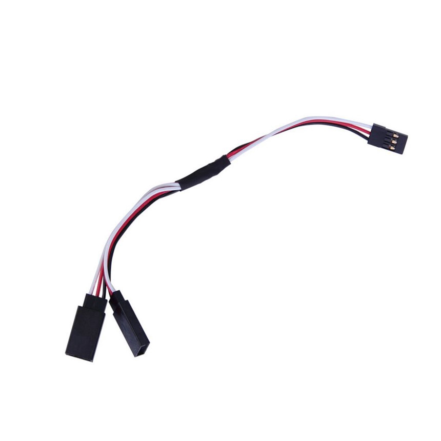 E-outstanding Servo Plug Extension Lead 150mm Y Style 3-Pin Servo Extension Cord for RC Airplane JR Futaba Servo Accessories 1 Male to 2 Female Cable Splitter 
