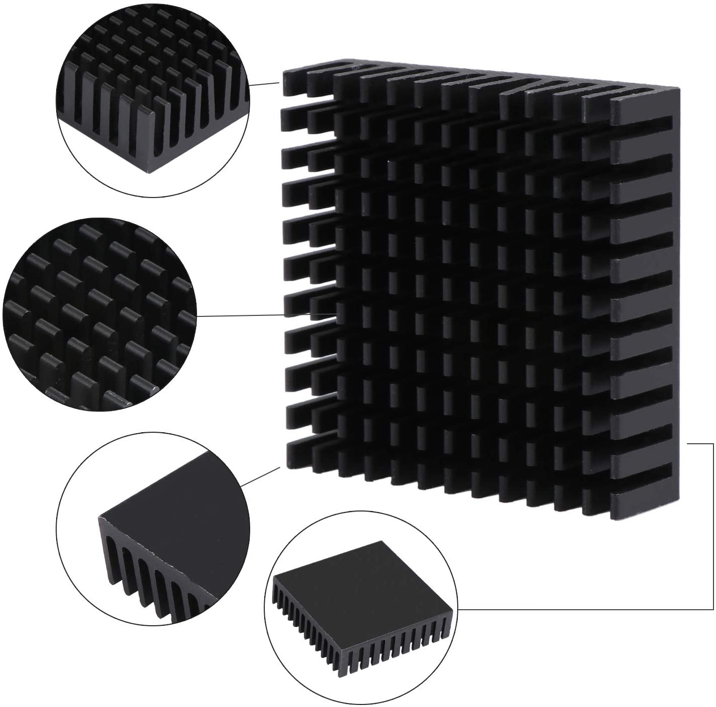 6-11 cm Aluminum Heatsink Off-Cuts LED Cooling Power Memory Chip Transistor 