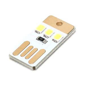Mini Pocket Card USB Power Keychain LED Night Light