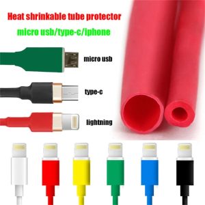 5PCS Cable protector Heat Shrink Tube Sleeve usb cable winder Cover wire organizer for iPad iPhone 6 7 8 X XR for Android Cable