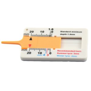 Plastic Tire Tread Depth Gauge 0-20mm Measure Various Tire Patterns