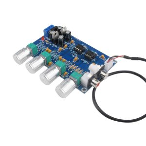 New NE5532 Stereo Pre-amp Preamplifier Tone Board Audio 4 Channels Amplifier Module 4CH CH Control Circuit Telephone Preamp