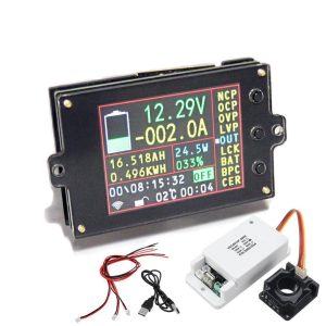 Diymore VAC8010F 80V 500A 2,4 inch LCD Display Wireless Spannung Amperemeter Cullen Batterie Kapazität Watt Meter Tester mit Halle spule
