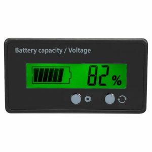 Battery Meter Battery Capacity Voltage Monitor, DC 12/24/36/48/60/72/84V Battery Capacity Voltage Gauge Indicator (2 Button)