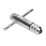 Drill Tap Adjustable T-Handle Ratchet Tap Holder Wrench Metal Drills Tools for Cutting Outer Internal Thread Set Plug Tap