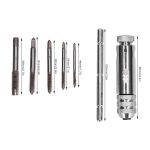 Drill Tap Adjustable T-Handle Ratchet Tap Holder Wrench Metal Drills Tools for Cutting Outer Internal Thread Set Plug Tap