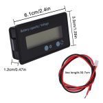 Battery Capacity Voltmeter Voltage Monitor Lead Lithium Battery Voltage Tester LCD Display DC 12V 24V 36V 48V 60V 72V (Green Light)