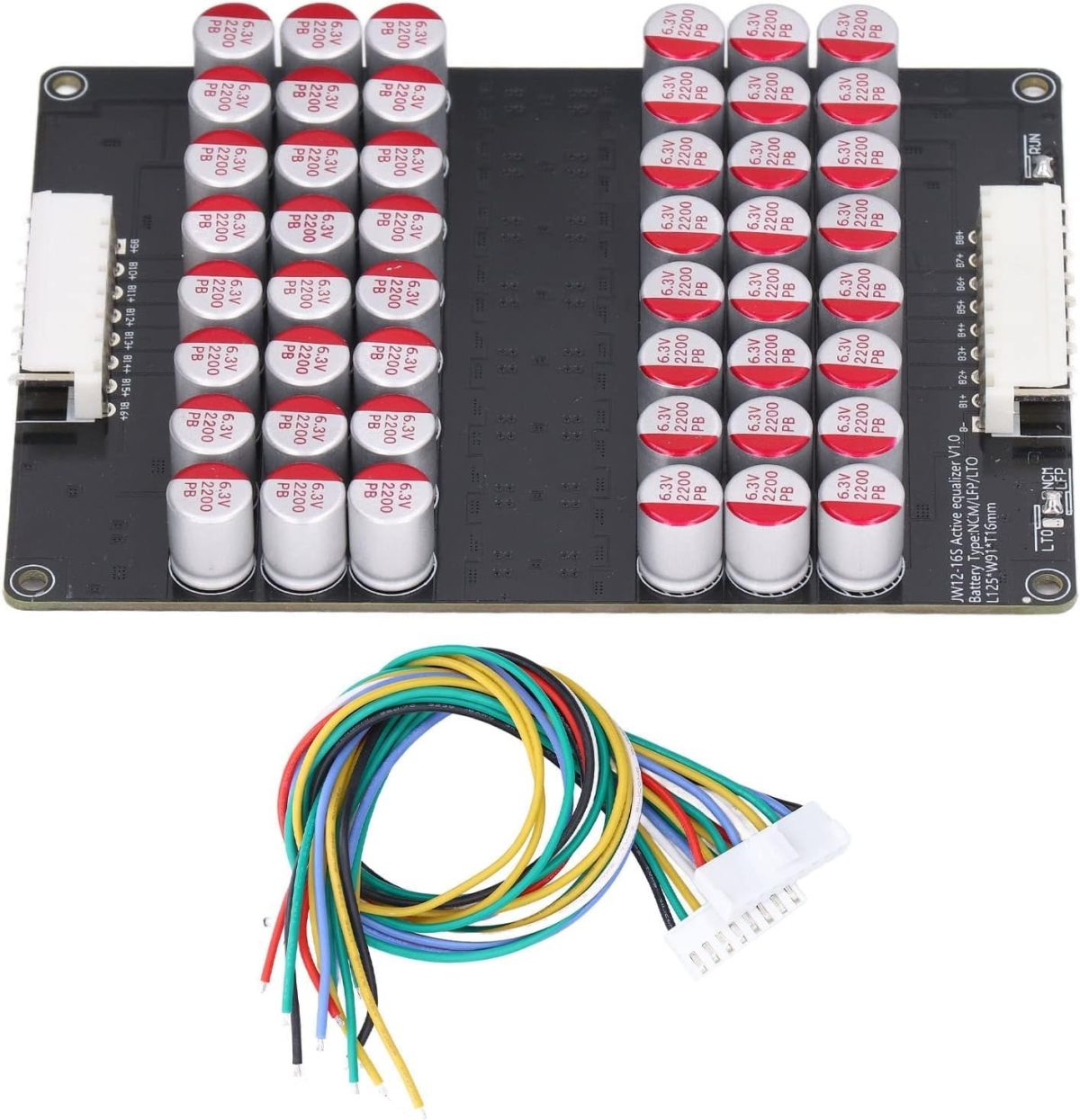 NEEY 16S,5A Active Equalizer Balancer LFP Lifepo4 Lithium Lipo/Titanate LTO Battery Energy Transfer Board Active Equalization Module Capacitor Faster Whole Group Balancer.