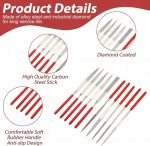 10Pcs Diamond Needle File Set 3x140mm Mini Needle File Kit for Stone Glass Metal Carving Craft Hand Tools Needle File Set