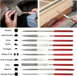 10Pcs Diamond Needle File Set 3x140mm Mini Needle File Kit for Stone Glass Metal Carving Craft Hand Tools Needle File Set