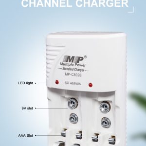 MP 4-Slot Battery Charger for 1.2V AA/AAA 9V Ni-MH/Ni-Cd Rechargeable Batteries EU US UK Wall Charger Quick Charging Durable