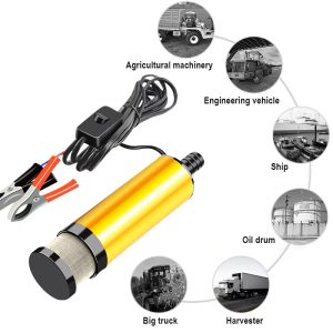 Portable Mini 12V DC Electric Submersible Pump For Pumping Diesel Oil Water Aluminum Alloy Shell 12L/min Fuel Transfer Pump