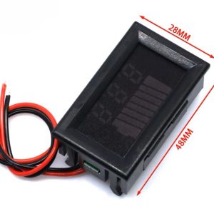 2 in 1 Battery Capacity Voltage Meter - 12V to 72V Waterproof Battery Monitor