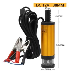 Portable Mini 12V DC Electric Submersible Pump For Pumping Diesel Oil Water Aluminum Alloy Shell 12L/min Fuel Transfer Pump