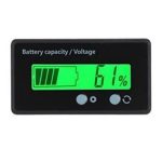 Battery Capacity Voltmeter Voltage Monitor Lead Lithium Battery Voltage Tester LCD Display DC 12V 24V 36V 48V 60V 72V (Green Light)