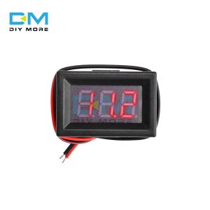 0.36 Inch DC LED Digital Voltmeter Red Blue Green DC 4-30V 2 Lines Voltage Panel Meter Auto Car Voltage Tester Detector w/ Shell