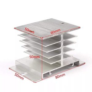 Single-Phase Solid State Relay Radiator Aluminum Heat Sink 50x80x50mm