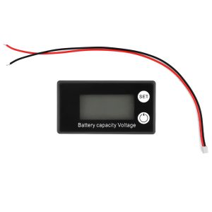 LCD Battery Capacity Indicator Temperature DC 8V-100V Lead Acid Lithium LiFePO4 Voltmeter Voltage Gauge Lower Version