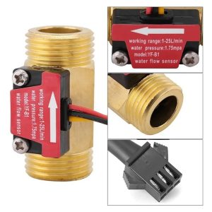 1 Piece of Yf-B1 Turbine Water Flow Sensor G1 / 2 Inch Brass In-Line