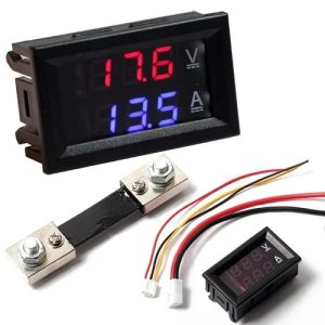0.28 Inch Dc 100v 100a Led Digital Ammeter-voltmeter With Shunt