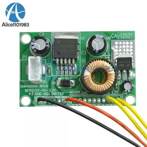 CA-1253 12V to 5V to 3.3V LCD Power Supply Voltage Conversion Module With Wire