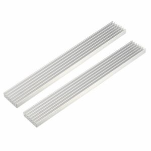 Aluminum Heatsink Cooler Circuit Board Cooling Silver Tone 150mmx20mmx6mm
